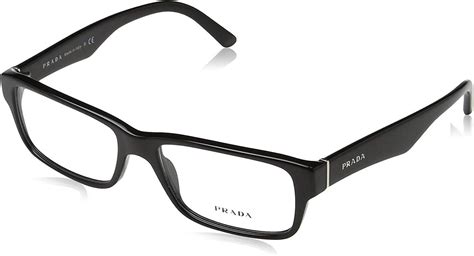 Prada Pr 16mv 1ab1o1 Gloss Black Rectangle 53 Mm Mens Eyeglasses Ebay