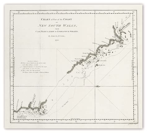 Chart Of Part Of The Coast Of New South Wales From Cape Tribulation To