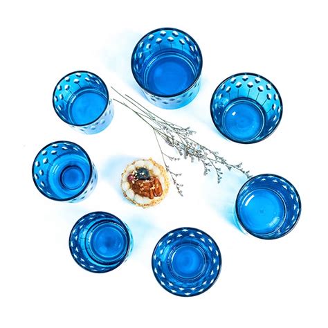 2019 Popular Cobalt Blue Candle Jar Stand Glass For Home Decoration