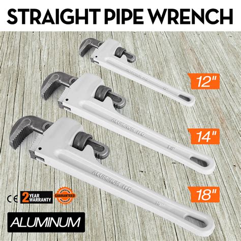 3pc Aluminum Pipe Wrench Set 12 14 18 Heavy Duty Plumbing Monkee Ebay