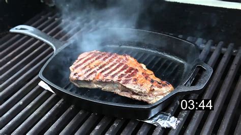 How do you cook steak indoors? How to Grill a Ribeye Steak on Cast Iron - YouTube