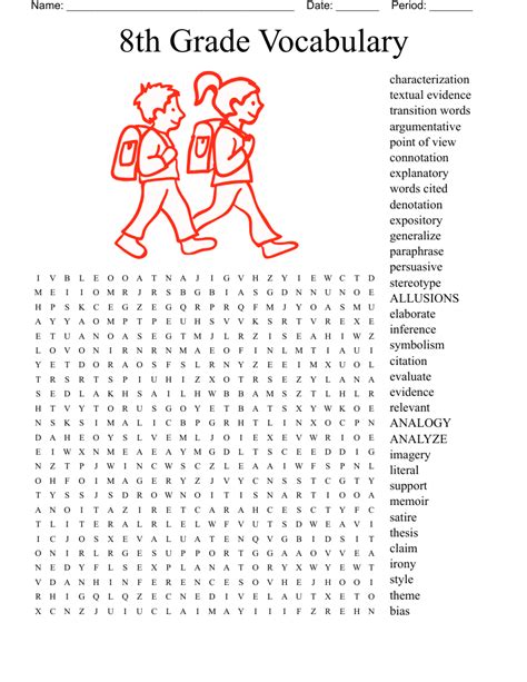 8th Grade Vocabulary Word Search Wordmint