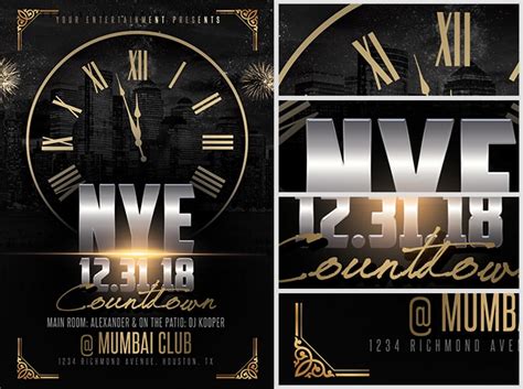 Nye Countdown Flyer Template 2 Flyerheroes