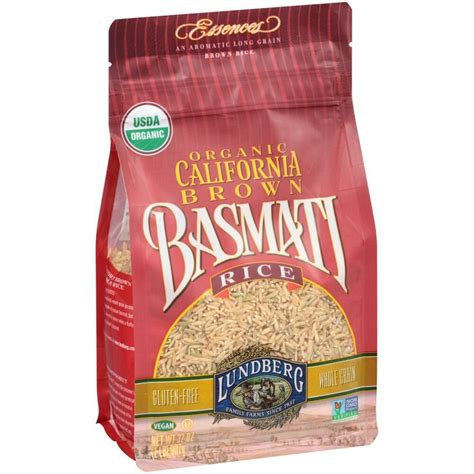 Lundberg Organic California Brown Basmati Whole Grain Rice 2 Lb Whole