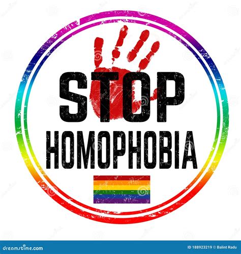 Stop Homophobia Sign Or Stamp Cartoon Vector 188923219