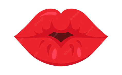 Premium Vector Female Kissing Lips Vector Illustration