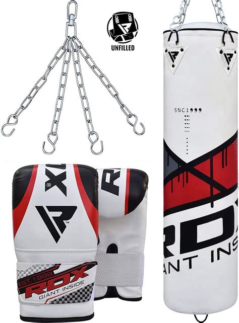 Rdx Punching Bag Unfilled Set Kick Boxing Heavy Mma Training With
