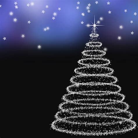 Feliz Navidad Resplandor Del árbol Foto Premium