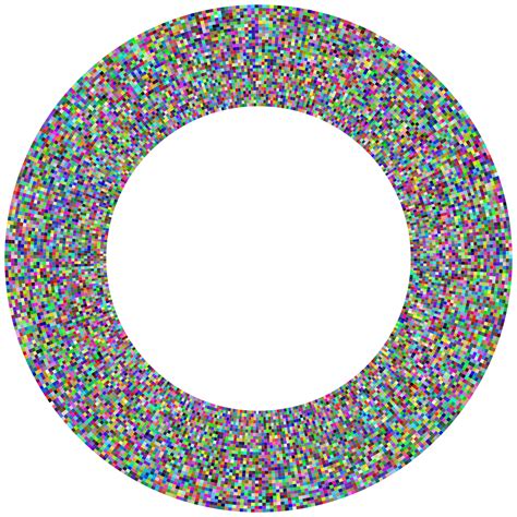 Pixelated Rainbow Circle Clip Art Image Clipsafari