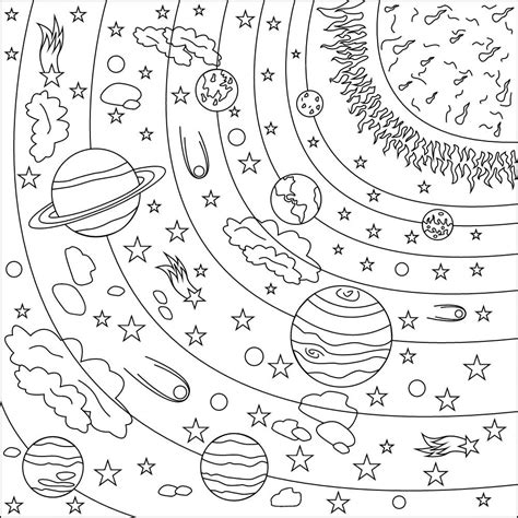 Looking at this you can imagine just how tiny the earth is in the solar on that beautiful planetary note, we have come to the end of this collection of the solar system coloring pages to print. Pin en Adult Coloring and Mandalas