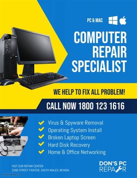 Learn, teach, and study with course hero. Computer Repair & Services Flyer Template (With images ...