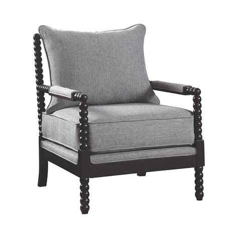 A good accent chair can tie the room together. Cushion Back Accent Chair Grey and Black - Walmart.com ...