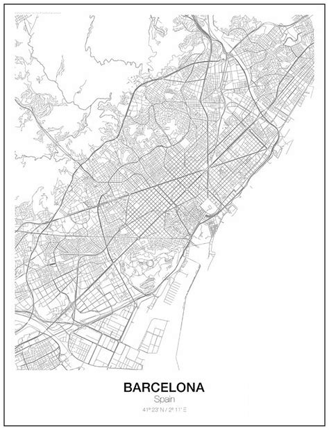 There are no comments for barcelona map black and white. Barcelona Minimalist Map Mixed Media by Lori Hinner