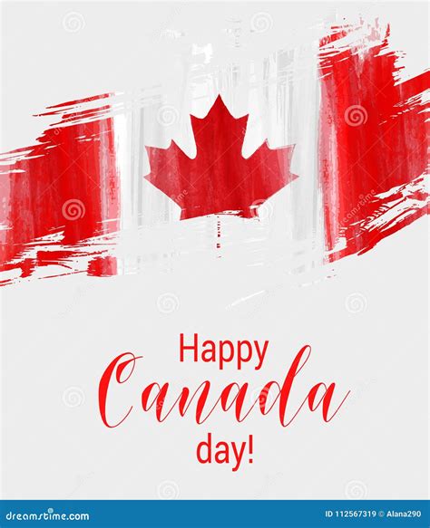 Happy Canada Day Background Stock Vector Illustration Of July Card