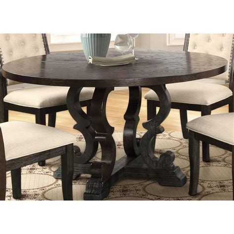 Best Master Furniture 54 Round Traditional Solid Wood Dining Table In