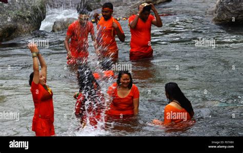 Kathmandu Nepal Th Aug Hindu Devotees Take Holy Free Nude Porn