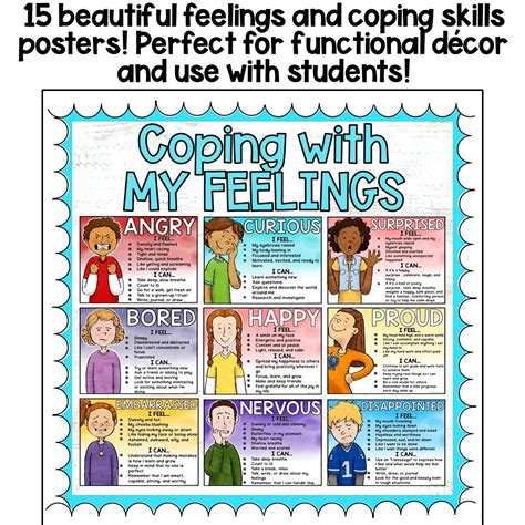 Feelings And Coping Skills Posters Music City Counselor