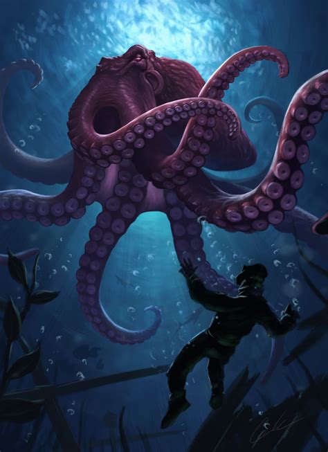 Octopus Of The Deep By Gallardose On Deviantart Ocean