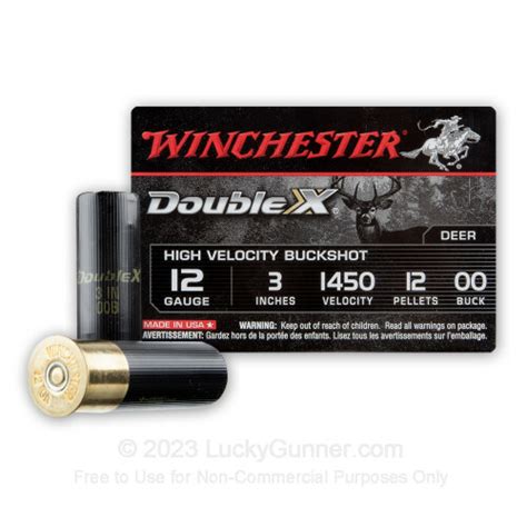 12 gauge ammo winchester double x 3 00 buck 5 rounds