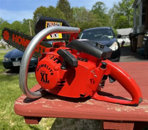 Vintage Homelite Super Xl Chainsaw Beautiful Low Hour Saw Runs But