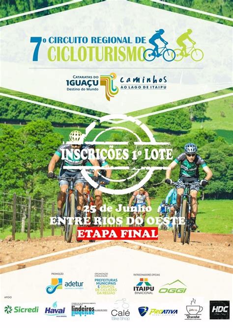 Entre Rios Do Oeste Sedia Etapa Final Do 7º Circuito Regional De Cicloturismo No Dia 25 De Junho