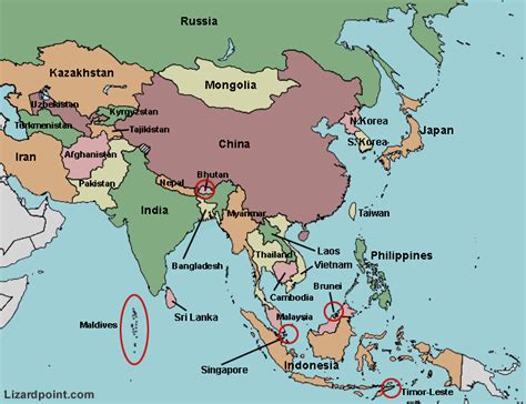 Asia Map Game Quiz Allyce Maitilde