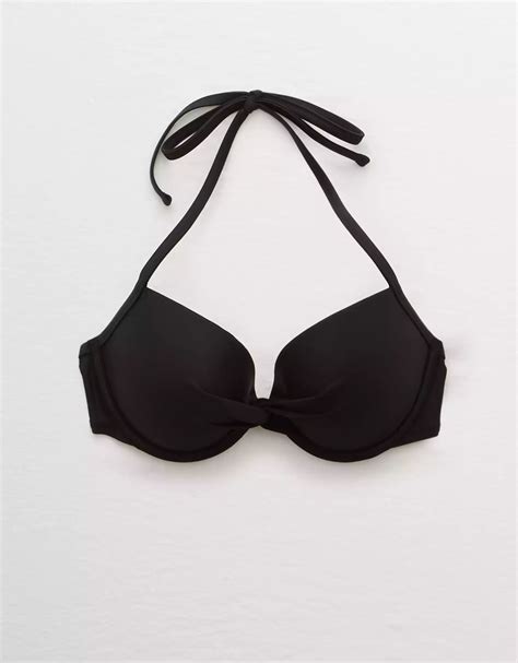 Aerie Push Up Underwire Bikini Top Black Push Up Bikini Underwire