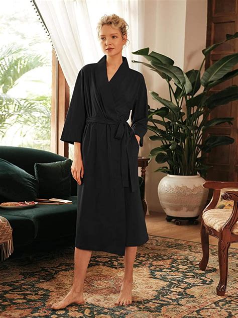Robes For Women Hooded Bathrobe Lightweight Fleece Cozy Warm Sleepwear Nightgowns Kimono Robe