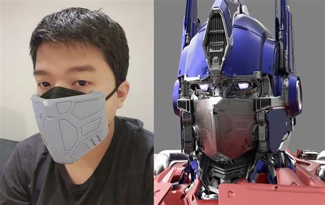 Ver Art Designer Th Optimus Prime Plate Mask 10 Custom Face Mask