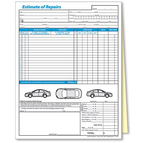 Car Repair Estimate Example Ubicaciondepersonascdmxgobmx