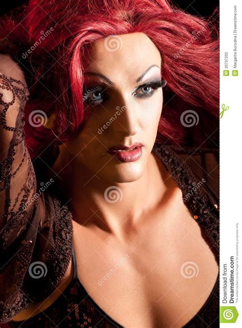 Drag Queen Man Dressed As Woman Stock Photos Image