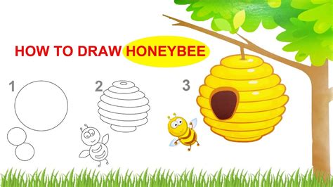 How To Draw A Honey Bee Cute Drawing Easy For Kids Youtube