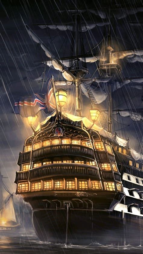 1080x1920 Pirates Of The Caribbean Ship Artwork Iphone 7