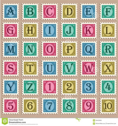 Stamping of names and initials on all your handcrafted projects. Vintage Alphabet Stamps Royalty Free Stock Images - Image ...