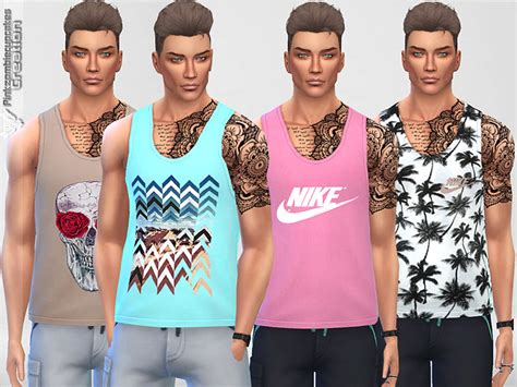 Male Tank Top Collection 01 Breeze The Sims 4 Catalog