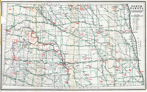 North Dakota State Highway Map Printable Map