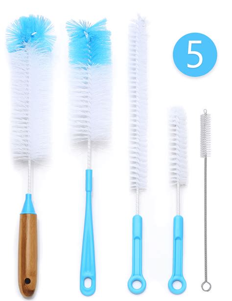 Bottle Brush 5 Pack Cleaner Set Straw Cleaning Brush And Long Water