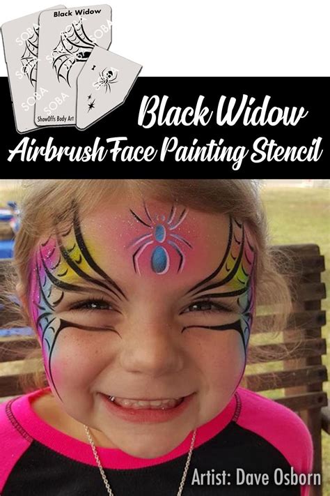 Stencileyes Black Widow Halloween Face Painting Stencil Office And School