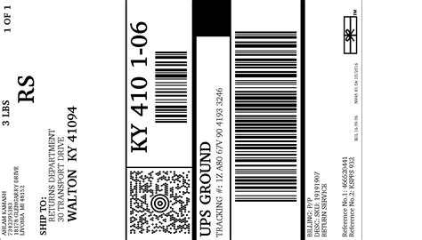 UPS Electronic Return Label: View/Print Label | Printing labels, Return ...