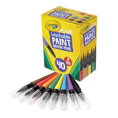 Crayola Washable No Drip Paint Brush Pens 40 Pen Class Pack
