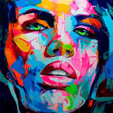 Abstract Face Painting Nielly Francoise Oil Wall Artworks