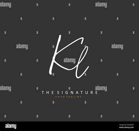kl initial letter handwriting and signature logo a concept handwriting initial logo with