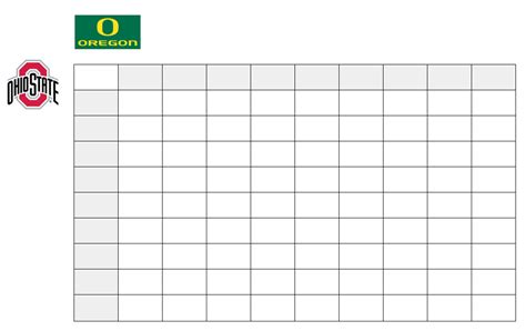 Free Football Squares Template