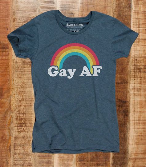 Gay Af Womens Funny Pride T Shirt Headline Shirts