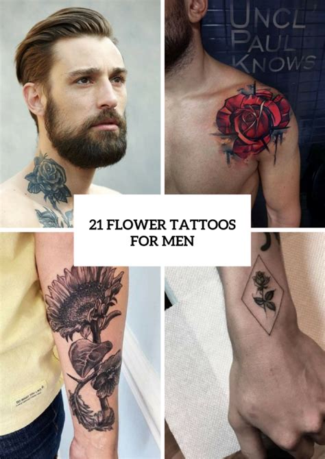 21 Excellent Flower Tattoo Ideas For Men Styleoholic