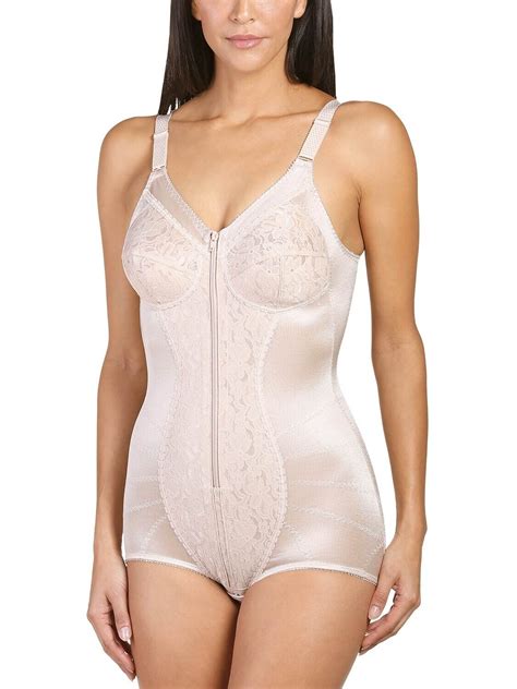 women s non wired fully lined corselette w front zip naturana 3012 beige white ebay