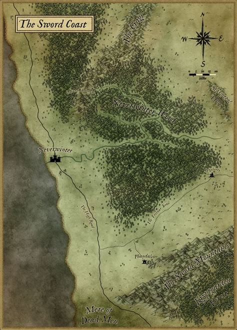 Map Of The Sword Coast Wonderdraft Map Coast City Maps