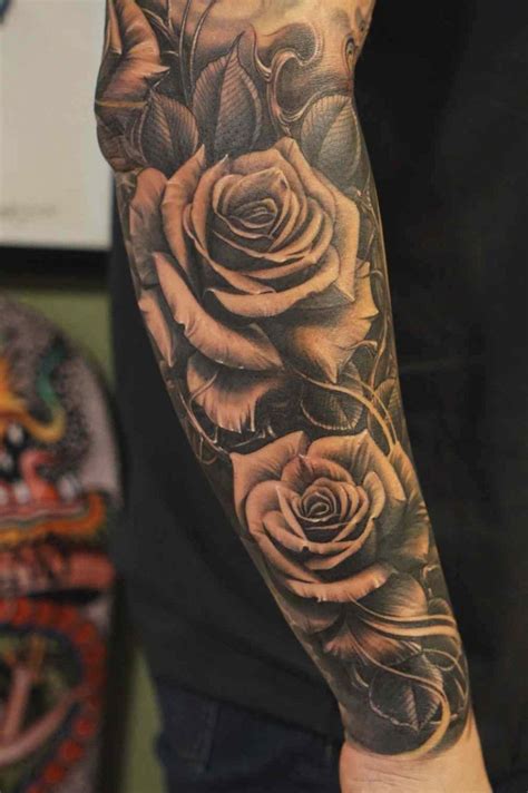A half sleeve tattoo is one of the best types of tattoo for you to start out with. Emejing Mens Half Sleeve Tattoos Images ... | Rose tattoos ...