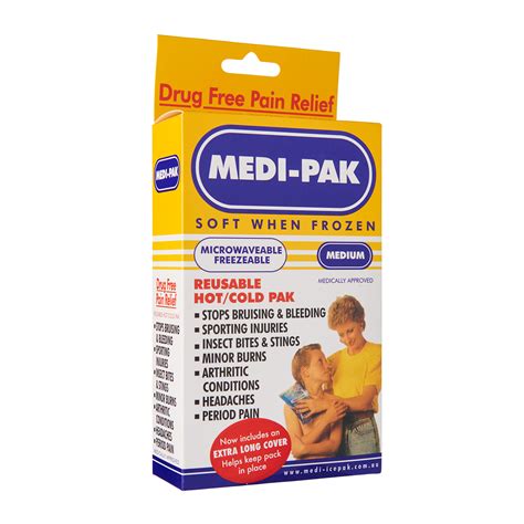 Medi Pak Reusable Hotcold Pak Medium Includes Extra Long Cover
