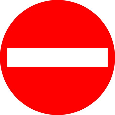 Traffic Sign No Entry 18930925 Png